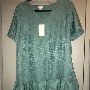 Target Teal Satin Dress